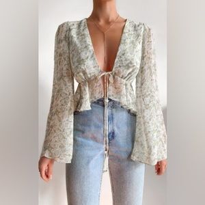 Showpo Dance It Out top in citrus floral - new with tags!